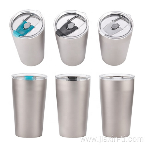 Titanium Beer Mug Plastic Lids With Slider